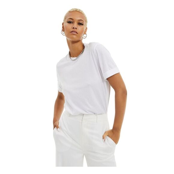 DANIELLE BERNSTEIN Womens White T-shirt Heather Bodysuit XL - Picture 1 of 1
